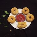 Keshma Raichura's cooksnap of when they made ક્રિસ્પી પૉટેટો ડોનટ વિથ ગ્રીન  ચટણી &  ટોમેટો સોસ.