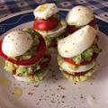 il Maria Rosa Stancampiano quando ha preparato Torrette di uova, avocado e ravanello al limone e pepe