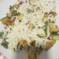 El cooksnap de javier cuando hizo Calabacita con tocino y queso.