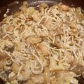 El cooksnap de Cristina Zaragoza cuando hizo Revuelto de setas, gambas y gulas.