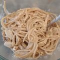 El cooksnap de Celia Laguna cuando hizo Tagliatelle con gorgonzola, peras y nueces.