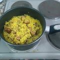 El cooksnap de Federico Contigliani cuando hizo Arroz amarillo con chorizos.