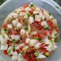 El cooksnap de Dulce trejo cuando hizo Ceviche de Pescado a la acapulqueña.