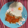 El cooksnap de Ana Muñoz cuando hizo Falso arroz de coliflor con setas, tomate y huevo a la plancha.