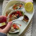 Cooksnap Salina Jalaludin semasa beliau membuat Nab’s Steamed Oysters with Lime Juice and Cilantro.