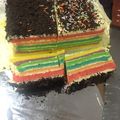 Cooksnap dari deni yati untuk resep Rainbow Cake Ny.Liem versi Kukus lapis buttercream Lembut Enak