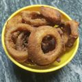 El cooksnap de Yaely cuando hizo Aros de cebolla al horno con salsa barbacoa casera.