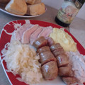 El cooksnap de Alfredo Benjamin Fuentes Ortiz cuando hizo Salchichas alemanas con Chucrut.
