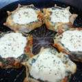 El cooksnap de Vivi Vera cuando hizo Canastitas de espinaca, salsa blanca y queso .