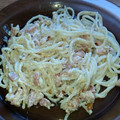 El cooksnap de Isabel R Estevez cuando hizo Espagueti a la carbonara.