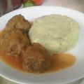El cooksnap de Dennis Adriana Marin Medina cuando hizo Albóndigas con salsa y puré de papas.