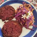 El cooksnap de Luciana De Simone cuando hizo Hamburguesas de remolacha y soja orgánica texturizada 🍔 Hamburguesas plant based 🌿.