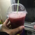 El cooksnap de Caro Roig cuando hizo Licuado de frutos rojos.