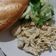 El cooksnap de Rosy Romero cuando hizo Pasta Alfredo con trozos de pollo.
