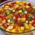 El cooksnap de Elena cuando hizo Macedonia de frutas.