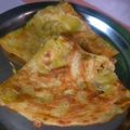 Roli Pandey's cooksnap of when they made Stuffed Moong dal chilla.