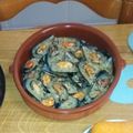 El cooksnap de Jessica cuando hizo Mejillones en salsa verde.