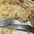 El cooksnap de Yaman Bautes cuando hizo Bifes de bondiola a la mostaza + guarnición de arroz.