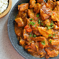 Cormac 's cooksnap of when they made Chinese Pork and chicken curry my style.
