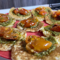 El cooksnap de 丹ⁿɠěɩꪖ 𝚂ꪋ𝔩ꪋᴢꪋɹ 💚🤍🖤 cuando hizo Blinis con pesto de brócoli y Tomates asados.