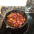 El cooksnap de Julia Rosa Muñoz cuando hizo Salchichas con setas y vino quemado de Los Perdomos.
