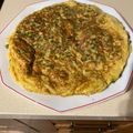 El cooksnap de Eduardo Agudo Alba cuando hizo Tortilla de guisantes 🫛 con cebolla 🧅 y jamón.