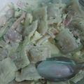El cooksnap de Ana Sosa cuando hizo Ravioles a la Crema con Jamón.