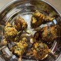 Heenaba jadeja's cooksnap of when they made Methi fritters (methi na gota).
