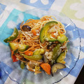 El cooksnap de Silvina Vargas cuando hizo Tallarines con verduras salteadas.