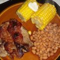 Kimberly's cooksnap of when they made honey glazed bacon pork chops.