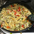 El cooksnap de Ana & Jorge cuando hizo Macarrones con verduras salteadas y atún, muy saludable.