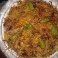 Amber Fawad's cooksnap of when they made Sindhi biryani.