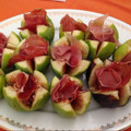 il Sandra quando ha preparato Il mio piatto🙂 fichi e prosciutto crudo 😋