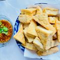 รูป Cooksnap ของ Chalida Prisanasakul เมื่อเขาทำ เต้าหู้ขาว(ใบตอง)ทอด น้ำจิ้มรสเด็ด [มังสวิรัติแบบเจ]