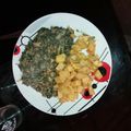 El cooksnap de Karla Escalante cuando hizo Guiso de acelga con papas fritas en cuadritos.
