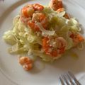 El cooksnap de Emma Muñoz cuando hizo Scampi de Camarones y Zucchini.