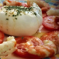 El cooksnap de Arianne cuando hizo Ensalada de gambón y burrata con aceite de gambas.