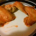 Tia's cooksnap of when they made Fried Buffalo Chicken Wings.