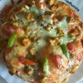 Madhumita Saha's cooksnap of when they made নো ওভেন নো ইস্ট চিকেন পিজ্জা (Chicken pizza recipe in bengali).