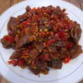 Cooksnap dari Bani Ummu Musa untuk resep Dendeng Badaruak (balado kering)