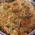 Saira Abdullah's cooksnap of when they made Sindhi biryani.