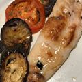 El cooksnap de @tesa.cuina cuando hizo Ventresca de merluza con salsa verde y verduras asadas.