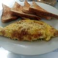 Kishuroney's cooksnap of when they made egg and cheese omelet..