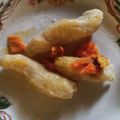 El cooksnap de Cookpadinos cuando hizo Guanimos de maíz con bacalao y cebolla en salsa.
