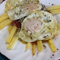 El cooksnap de Sergio Sanchez Galey cuando hizo Huevos rotos con trufa negra y jamón ibérico.