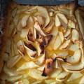 El cooksnap de Ricard y Gracia cuando hizo Tarta de manzana con crema pastelera.
