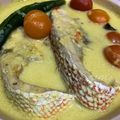 Cooksnap Ain Mohd Kitchen semasa beliau membuat Ikan Selar Masak Lemak Kuning.