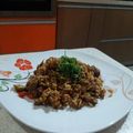 El cooksnap de Alexandra Salazar cuando hizo Yakimeshi (arroz frito).
