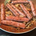 El cooksnap de Eduardo Agudo Alba cuando hizo Salchichas con setas y vino quemado de Los Perdomos.