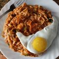 El cooksnap de Blanca RB cuando hizo Pasta con verduras y soja.